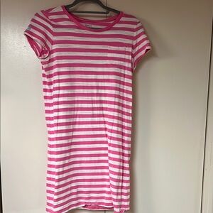 Polo by Ralph Lauren Pink and White Striped Dress